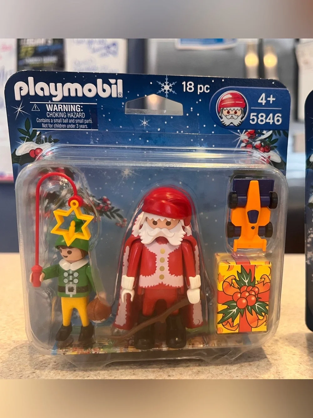 Playmobil Christmas Holiday Sets Lot 5846 & 5845 Santa Elf Snowman stocking gift